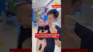 Dad I have mouth too😂😇😜shortsfeed viralbabyclips [upl. by Ydnarb919]