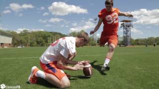 Clemson Football  Kickers vs New Football Ops Facility [upl. by Anitsirc435]