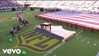 Lady Gaga  StarSpangled Banner Live at Super Bowl 50 [upl. by Darda725]