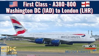 British Airways  A380800  First Class  Washington DC IAD to London LHR  Trip Report [upl. by Gagnon]