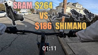 SRAM Code RSC VS Shimano M7120 SLX Stopping Power Comparison [upl. by Eibo]