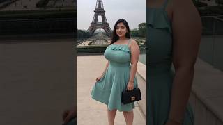 4K ai Al Imagix Lookbook Indian Captivating Fashion inthe Eiffel tower tourist beauty shorts [upl. by Silrak]