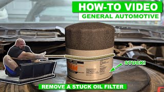 How To  Remove A Stuck Oil Filter  A Few Tips to You Can Use To Remove A Stubborn Oil Filter [upl. by Alfredo]