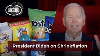 President Biden Discusses Shrinkflation [upl. by Ase]