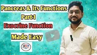 Pancreas amp its Functions Exocrine Function Part 1 Made Easy Pharma Med Easy [upl. by Lorette]