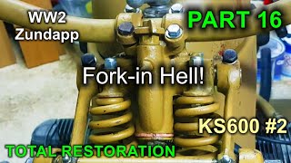 Part 16  Motorcycle Restoration For Forks Sake Zundapp KS600 [upl. by Asilej]