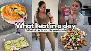 WHAT I EAT IN A DAY 1500 calories for fat loss Ft GET LEAN calorie counter [upl. by Anemolihp]