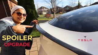 Tesla Model Y Spoiler Upgrade Easy Install amp Review Hansshow [upl. by Cleland]