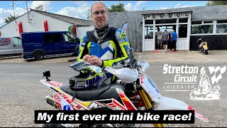 My first ever MiniPit Bike race at Stretton Circuit kart track as a part of their Sprint Series [upl. by Noryd]