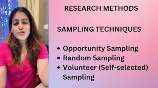 Sampling Methods Research Methods Psychology youtube ib aslevel cbse viralvideo trending [upl. by Elleret958]