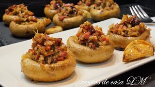 CHAMPIÑONES RELLENOS RECETA FÁCIL Y RÁPIDA [upl. by Herahab]