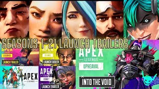 Apex Legends Seasons 121 All Cinematic Launch Trailers  Story trailers HD [upl. by Yssis]