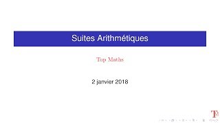 Suites arithmétiques [upl. by Daveta]