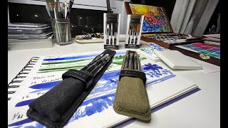 Best Travel Watercolor Brushes Escoda Versatile vs Ultimo Set Review [upl. by Yreffoeg]