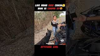 Live road bike damage  Bhai ki chapri GF 🤬😤 youtube vlog motovlog vlogger chapri girl 1k [upl. by Mendie]