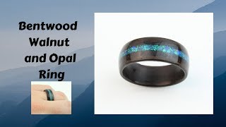 How its made  BentWood Ring  walnut with Opal inlay [upl. by Virgilio729]