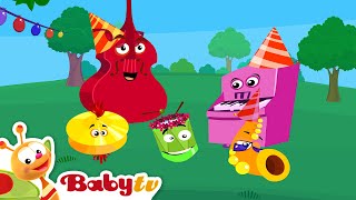 Drums Birthday Party in the Park 🎉🥁  Musical Instruments for Kids  Full Episode BabyTV [upl. by Adnaram766]