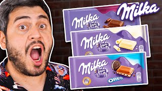 Experimentamos Todos os Sabores de Milka Chocolate [upl. by Yruy524]