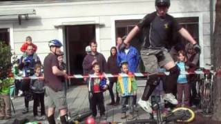 Amazing Unicycle Juggling Clubs Diabolo Show Chain Driven Unicycle Muni Guni Mountain Fail Trial KH [upl. by Hoffer]