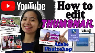 Editing YouTube thumbnail using Adobe Photoshop CS3 Portable [upl. by Don]