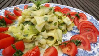 Tagliatelles de courgettes  La Cuisine de Monica [upl. by Nyleahs220]