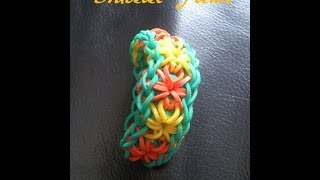 Bracelet Fleurs Rainbow loom® Tutoriel Français Niveau Intermédiaire [upl. by Healion]