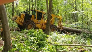 Tigercat 602 Grapple Skidder Max Uphill  Front Lifting [upl. by Bajaj]