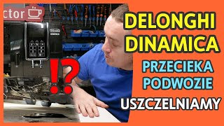 Ekspres DeLonghi Dinamica  cieknie mu z podwozia water leak  naprawiamy  serwis Coffee Doctor [upl. by Laehcar624]