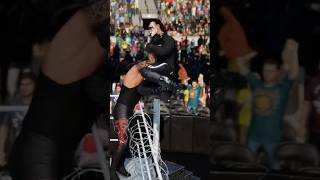 WWE 2K24 chokeslam through barbed wire stacked tables wwe2k24 wwe [upl. by Atsahc679]