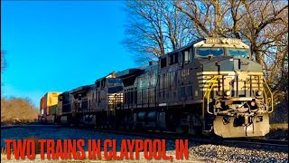 Two Trains In Claypool IN W AdventurewithKnick [upl. by Nickles]