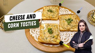 Breakfast Special Cheese amp Corn Toasties Recipe🍞🧀✨ Quick amp Easy Snack by Chef Sumera cooking food [upl. by Casar]