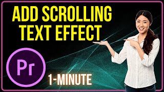 How to Add Scrolling Text Tutorial Premiere Pro  Learn Adobe adobepremierepro [upl. by Ainessey]