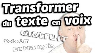 Changer du texte en audio gratuitement avec TTS Maker [upl. by Anoit]