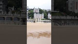 San Sebastian Donostia Royal beach Autumn days on La Concha beach travel beach hotel villa ss [upl. by Llenram]