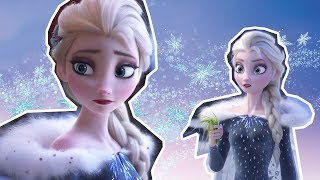 Elsas new winter dress in Olafs Frozen Adventure [upl. by Crisey]