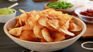 Uyda CHIPS tayyorlaymizPotato Chips MakingХрустящие ЧИПСЫ в Домашних условиях [upl. by Erot]