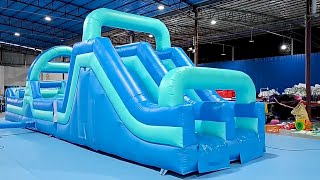 Custom Blue Obstacle Course inflatablesforsale inflatablesale inflatablessale [upl. by Murry490]