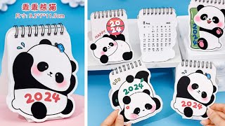 DIY Paper Calendar 2024  How to make paper calendar at home  DIY paper crafts for school project [upl. by Lammond621]