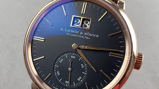 A Lange amp Söhne Saxonia BLUE DIAL 380028 Luxury Watch Review [upl. by Ferren]