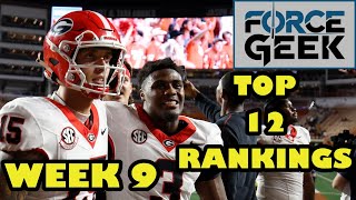 COLLEGE FOOTBALL RANKINGS  WEEK 9 [upl. by Narret989]