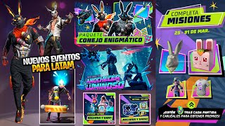 FILTRÓ TODOS LOS EVENTOS DE LA PRÓXIMA AGENDA SEMANAL DE FREE FIRE  RULETA CONEJOS TEXTUREROS amp MAS [upl. by Edmon]