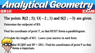 Exam Analytical Geometry Grade 10 [upl. by Ailuig]