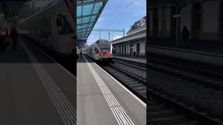 Train 🚆 Arrival Renens Gare Switzerland [upl. by Tiffy]