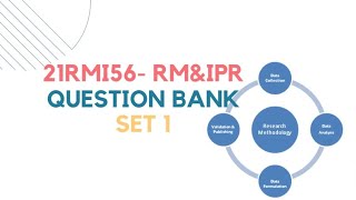 21RMI56 Research Methodology amp Intellectual Property RightsRMampIPRModule 1Question Bank amp Answers [upl. by Pappas]