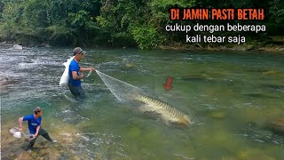 bikin betah kalo menjala di sungai yg jarang terjamah ikan banyak sekali [upl. by Suriaj540]