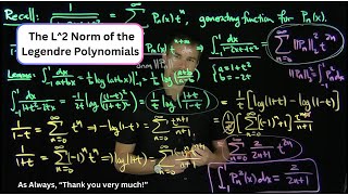 L2 Norms of the Legendre Polynomials [upl. by Dnomder]