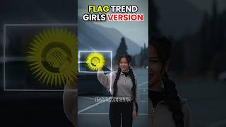 Flag trend girls version 3☠️ shorts edit trollface [upl. by Christoper]