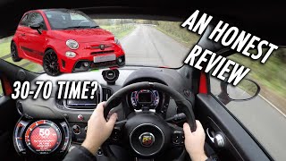 2017 ABARTH 595 COMPETIZIONE DRIVING POVREVIEW [upl. by Blatman]