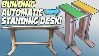 How To BUILD a Standing Desk  Building Convertible Electric Workstation For Easy DIY Stand Up Desks [upl. by Rizas]