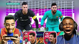 9AL Games VS Mackie Pes HD 🔥but MESSI  RONALDO are goal keepers 😂 pes 2021 mobile [upl. by Attevad]